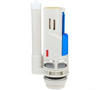 Robinet de chasse d'eau double mécanisme, construction robuste en résine | Filigrane certifié pour un rinçage efficace, s'adapte à la plupart des réservoirs de salle de bain, installation manuelle