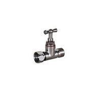 Robinet de chasse d'eau droit - 3/8 - M?le/Femelle - Laiton nickel?