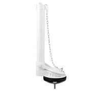 Robinet de chasse d'eau pour réservoir de WC 1 PCS Toilet Chain Drainage Flush Valves Seal Water Stop Valve Flap Cover Closestool Tank Replacement Fittings(White 1)