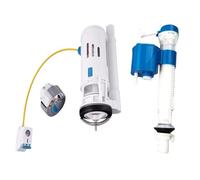 Robinet de chasse d'eau pour réservoir de WC Linear Control Toilet Fitting Outlet Valve Water Saving Flush Kit Tank Drain Fittings System(1-piece side inlet)