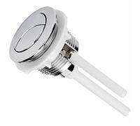 Robinet de chasse d'eau rond à double chasse de 38 mm, bouton économiseur d'eau for réservoir de toilettes, accessoires de salle de bains, bouton de réservoir de toilettes, argent