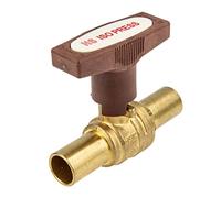 Robinet de chauffage avec poignée ISO-T - Raccordement à manchon pressé