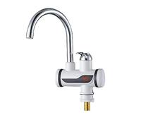 Robinet de Chauffe-eau électrique 2500 W, Robinet de Chauffage D'eau Chaude Froide à Double Usage, Robinet de Chauffe-eau Instantané Sans Réservoir avec Affichage Numérique LED, Prise UE 220V