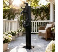 Robinet de colonne d'eau de jardin robinets antigel extérieurs eau en acier inoxydable robinet d'eau autoportant monté au sol pour l'irrigation/lavage(B-Height: 60cm/23.6in)