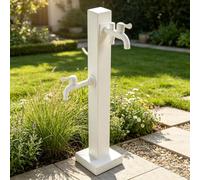 Robinet de colonne d'eau extérieure sans gel, source d'hydratation autoportante pour l'irrigation du jardin, carré blanc(Style 4,Height: 95cm/37.4in)