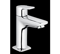 Robinet de colonne Heinrich Schulte alpha_400 Z069000-00010 chromé, projection 100mm, poignée en métal