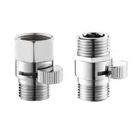 Robinet de commande for pommeau de douche, robinet d'arrêt, robinetterie de salle de bain, cuivre, for douche à main, 1 pièce(Double external)