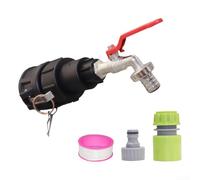 Robinet de contrôle du débit d'eau pour réservoirs IBC avec raccord de 1,9 cm et montage à filetage grossier S60X6 pour installations en plastique et fût