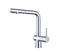 Robinet de Cuisine 3 Voies chromé avec pulvérisateur extractible, mitigeur de Cuisine avec Bec pivotant, Levier Unique, Filtre à Eau 3 Voies, robinets de Cuisine, mélangeur d'évier