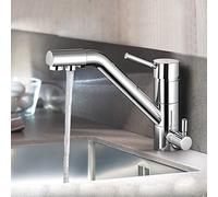Robinet de cuisine 3 voies Filtre à eau Robinet 3 en 1 Mitigeur filtre à eau Système de filtration Robinet de cuisine Robinet d'évier pour systèmes d'osmose Robinet d'évier