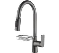 Robinet de Cuisine 3 Voies pour Filtre à Eau, 2 Modes, Robinet de Cuisine Extensible, col Flexible, mitigeur 3 en 1, Cuisine pour Filtre à Eau pour système d'osmose (Couleur : Gebürstetes Gold)