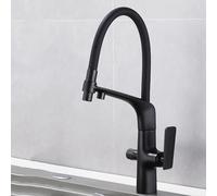 Robinet de cuisine à 3 voies avec pulvérisateur extractible, design pivotant pour une utilisation flexible, installation à trou unique pour éviers modernes