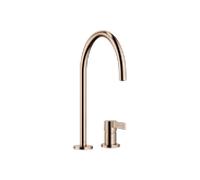 Robinet de cuisine à deux poignées Dornbracht Tara Ultra 32815875-42 pour évier, avec rosaces simples, saillie 241 mm, bronze brossé