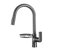 Robinet de cuisine à douchette extractible pivotant à 360°, 2 jets, bec rétractable pour un nettoyage facile, accessoire d'évier moderne