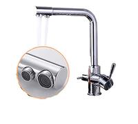 Robinet de Cuisine à Eau filtrée en Laiton Rotatif à 360 degrés avec coude et Double Angle Droit