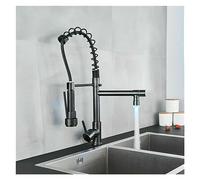 Robinet de Cuisine à LED de Printemps chromé Papet à Traction de Traction à Double becteur à Manche Mono-Handle Robinet d'évier Robinet 360 Robinet de Cuisine pivotante (Orb A)