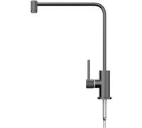 Robinet de cuisine à poignée unique à 360 °, robinet de filtre à eau froide, gris, mélangeur d'évier d'eau potable, design durable et élégant pour les cuisines modernes. Aqiong