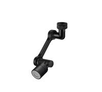 Robinet de cuisine à rotation universelle en acier inoxydable 1080, bras robotisé, extension pivotante métal, aérateur robinet, buse anti-éclaboussures(1080 black double)