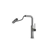 Robinet de cuisine à tirette avec 3 modes d'eau durable AllCopper Design moderne Finition métallique élégante et fonctionnelle pour un usage domestique.