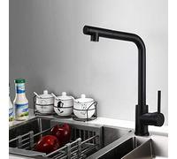 Robinet de cuisine à tirette avec pulvérisateur, poignée unique, chaud et froid, pivotant à 360 °, télescopique, finition chromée, mitigeur d'évier durable pour cuisines modernes