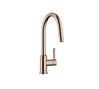 Robinet de cuisine à tirette Dornbracht 33870809-42, extractible, avec fonction douchette, saillie 240 mm, bronze brossé