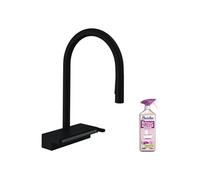 Robinet de cuisine avec douchette Aquno Select M81 170 sBox 3 jets noir mat + nettoyant Briochin