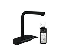 Robinet de cuisine avec douchette Aquno Select M81 250 sBox 2 jets noir mat + nettoyant Briochin