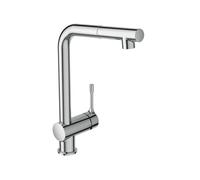 Robinet de cuisine avec douchette Ceralook bec L chromé + nettoyant Briochin