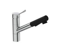 Ideal Standard Robinet de cuisine CeraLook BC297AA, bec centré, douchette extractible, saillie 233 mm, chromé