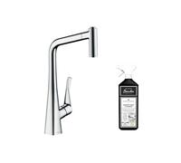 Robinet de cuisine avec douchette Metris M71 320 2 jets chromé + nettoyant Briochin