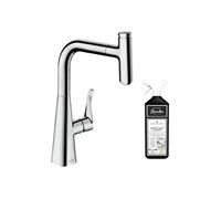 Robinet de cuisine avec douchette Metris Select M71 240 chromé + nettoyant Briochin