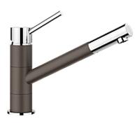 Blanco Robinet mitigeur monocommande de cuisine KANO – Bicolore, pivot 360° – Chrome/Marron 525033