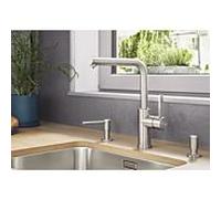 Blanco Lanora Mitigeur de cuisine à installer sous une fenêtre, basse pression, pivotant, 526181,