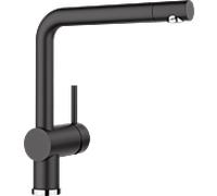 Blanco Mitigeur de cuisine Linus 526149 - Silgranit Look noir avec douchette pivotante
