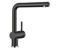 Robinet de cuisine - Blanco - LINUS - Noir - Bec pivotant 360° - Cartouche céramique