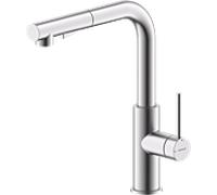 Robinet de cuisine Bravat Toronto 3544598 à installer sous la fenêtre, avec douchette extractible, en acier inoxydable