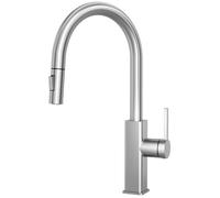 Robinet de Cuisine - CECIPA MAX - Inox Brossé - Douchette Extractible - Pivotant 360° - Économie d'Eau