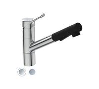 Robinet de cuisine Ceralook douchette extractible chrome et noir mat + Nettoyant