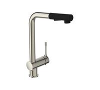 Robinet de cuisine Ceralook douchette extractible gris 2 jets + Microfibre