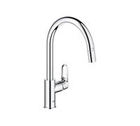 GROHE Robinet de cuisine Start Flow 30569000 – Mitigeur monocommande, mousseur extractible, chromé