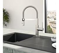 Villeroy & Boch Steel Expert Compact Mitigeur de cuisine, pivotant, 92730023,