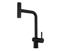 Robinet de cuisine de luxe à tirette avec rotation à 360 °, 4 modes de pulvérisation, poignée sina, mélangeur d'évier multifonction, blanc (noir) parfait pour les cuisines modernes