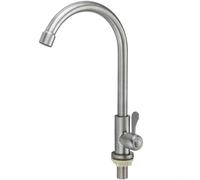 Robinet de cuisine efficace en acier inoxydable avec mousseur économiseur d'eau, idéal pour une utilisation d'eau froide dans les maisons