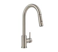Robinet de cuisine en acier inoxydable 304 brossé - Robinet de cuisine | Robinet d'évier, robinet de cuisine, robinet avec cartouche en céramique, bubbler en nid d'abeille, portée de 50 cm