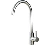 Robinet de cuisine en acier inoxydable 304, évier de cuisine, robinet, mélangeur d'eau froide, poignée unique rotative à 360 degrés sans plomb.