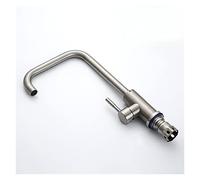 Robinet de Cuisine en Acier Inoxydable Brackaged Process Swivel Basin Robinet à 360 degrés Rotation des mélangeurs d'eau Chaude Froide Tap de Cuisine (Type 1)