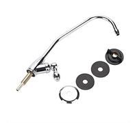 Robinet de cuisine en alliage de zinc 1/4 ", eau du robinet, filtre à eau potable RO à osmose inverse chromée, robinet d'eau potable, sans plomb, poignée unique à arc élevé, style moderne