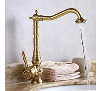Robinet de cuisine en laiton à arche haute, robinet d'évier à bec pivotant, mélangeur de lavabo de salle de bain, design élégant, sans plomb, installation facile, parfait pour la rénovation de la