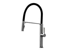 Robinet de cuisine en laiton Frolt-Out-Out Cold et chaud Trou HOT HEUR HEURS ROTATATE MAGNET SIGH TAP, gris brossé Beauty Comes
