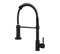 Robinet de cuisine en laiton rotatif brossé brossé chaud et froid à eau mélangée universelle télescopique américaine grand robinet de source, robinet d'évier de cuisine LWX